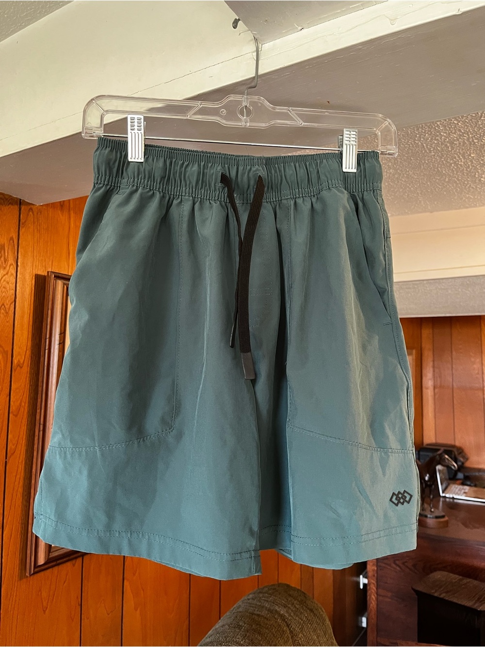 Men's Athletic Drawstring Shorts in Dark Teal